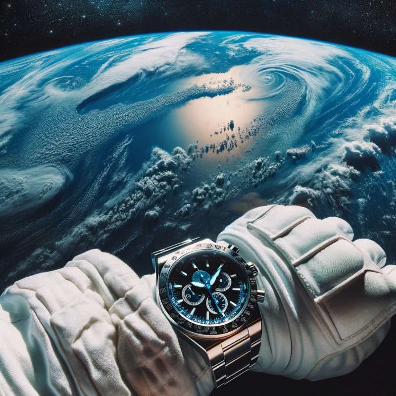 astronaut wearing a space watch